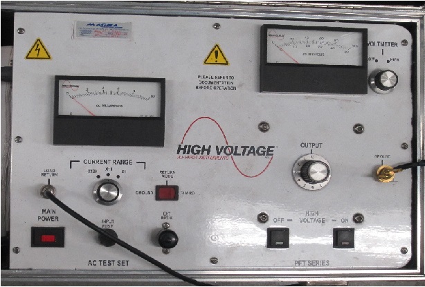 تستر ولتاژ بالا قابل حمل ("hipot").تست تا 100 کیلو ولت AC