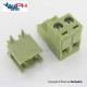 Terminal Block 5.08mm 2 pin right angle connector